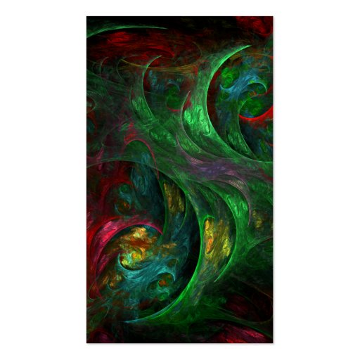 Genesis Green Abstract Art Business Card (front side)