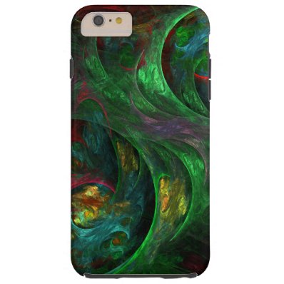 Genesis Green Abstract Art Tough iPhone 6 Plus Case