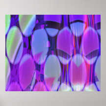 Genetic Art Curtains through Wall of Discs Magenta Posters