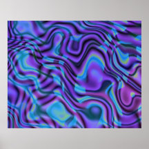 Genetic Art Intertwined Fluids Light Blue Violet Print