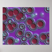 Genetic Art Multicolor Arcs Violet Deep Red Light Print