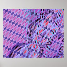 Genetic Art Row of Discs Light and Dark Violet Posters