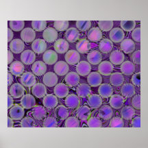 Genetic Art Spheres over Fluids Violet Posters
