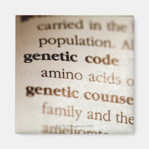 Genetic code and genetic counseling definitions refrigerator magnet