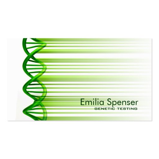 Genetic testing or centre business card (front side)