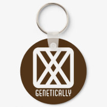 Genetically : Female Dark Keychain by jamieco Genetically : Female Dark Keychain