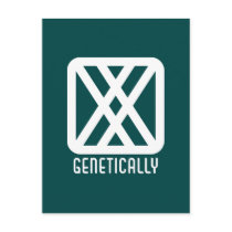 Genetically : Female Dark Postcard