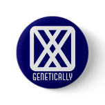 Genetically : Female Round Dark Button