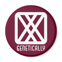 Genetically : Female Round Dark Magnet by jamieco Genetically : Female Round Dark Magnet