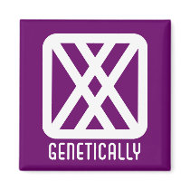 Genetically : Female Square Dark Magnet by jamieco Genetically : Female Square Dark Magnet