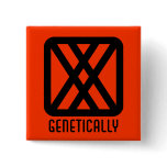 Genetically : Female Square Light Button