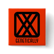 Genetically : Female Square Light Button