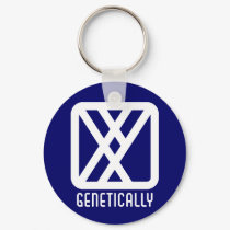 Genetically : Male Dark Keychain by jamieco Genetically : Male Dark Keychain