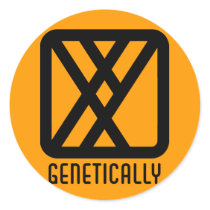 Genetically : Male Round Light Sticker
