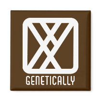 Genetically : Male Square Dark Magnet by jamieco Genetically : Male Square Dark Magnet