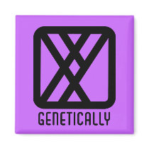 Genetically : Male Square Light Magnet