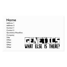 Genetics What Else Is There? Business Card Template