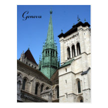 geneva cathedral post card