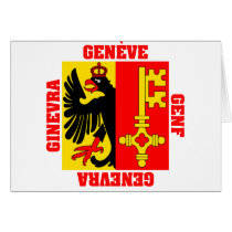 Geneva Switzerland Canton Flag Greeting Cards