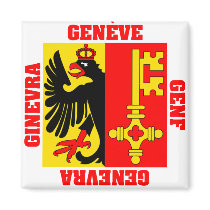 Geneva Switzerland Canton Flag magnets by Vexillophile Geneva Switzerland Canton Flag magnets