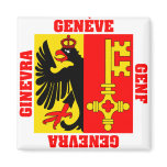 Geneva Switzerland Canton Flag magnets