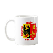 Geneva Switzerland Canton Flag mugs by Vexillophile Geneva Switzerland Canton Flag mugs