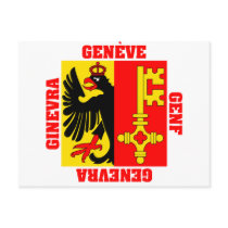Geneva Switzerland Canton Flag Post Cards