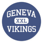 Geneva - Vikings - Community - Geneva Illinois Round Stickers