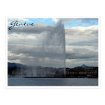 genève jet d'eau postcard