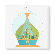 Genie Blowing Bubbles magnets