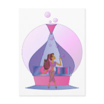 Genie Blowing Bubbles postcards