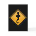 Genie Warning Sign Greeting Cards
