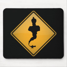 Genie Warning Sign Mousepad