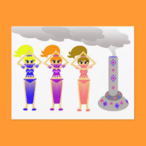 Genies Postcard postcards