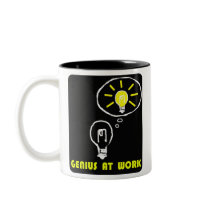 GENIUS AT WORK mugs by NewSignCreation GENIUS AT WORK mugs