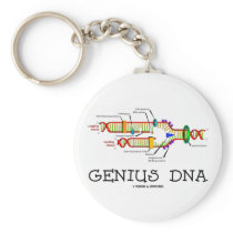 Genius DNA (DNA Replication Humor) Keychain