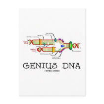 Genius DNA (DNA Replication Humor) postcards