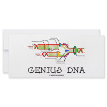 Genius DNA (DNA Replication Humor) Customized Rack Card