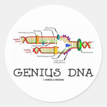 Genius DNA (DNA Replication Humor) Sticker