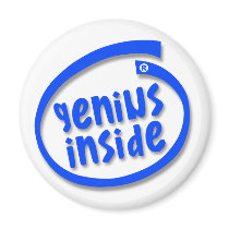 Genius Inside Fridge Magnet