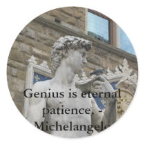 Genius is eternal patience. - Michelangelo quote stickers by gothicarts Genius is eternal patience. - Michelangelo quote stickers