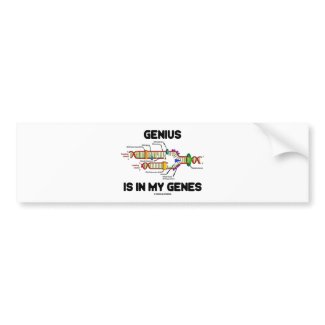 Genius Is In My Genes (DNA Replication) bumpersticker