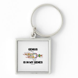 Genius Is In My Genes (DNA Replication) keychain