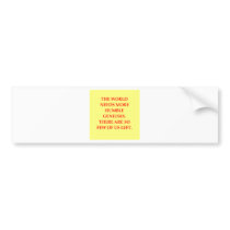 genius joke bumper stickers