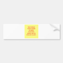 genius joke bumper stickers