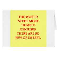 genius joke greeting card