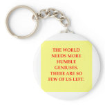 genius joke key chain