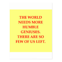 genius joke postcards