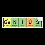 Genius - Periodic Table of Elements Products bumper stickers
