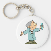 Genius Scientist Experiment Success Keychains